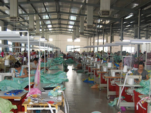 雅新家紡公司趕制訂單產品