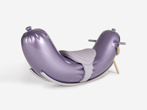 創意獨特的搖擺熱狗搖椅