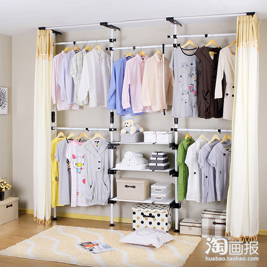 韓式衣柜DIY組裝創(chuàng)意擴(kuò)容空間(上)