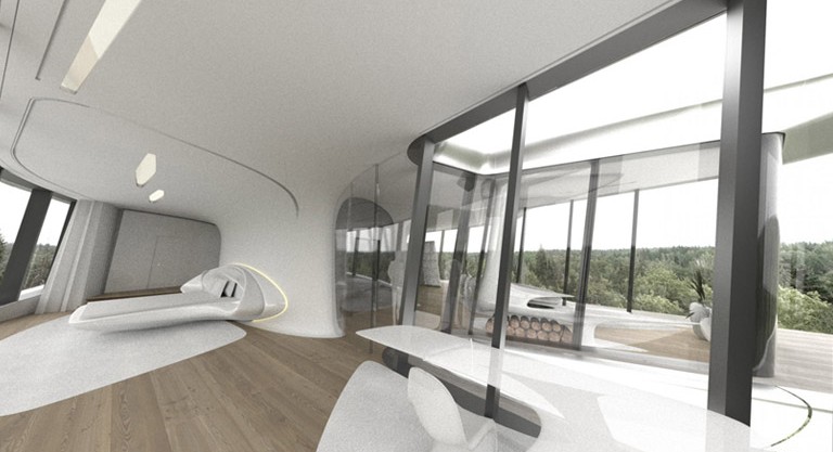 ZahaHadid為超模建宇宙飛船住宅(下)