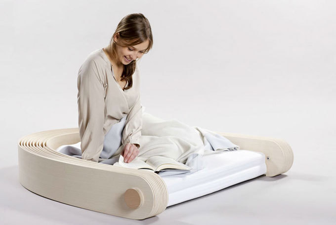 蝸牛殼般的私人床設計