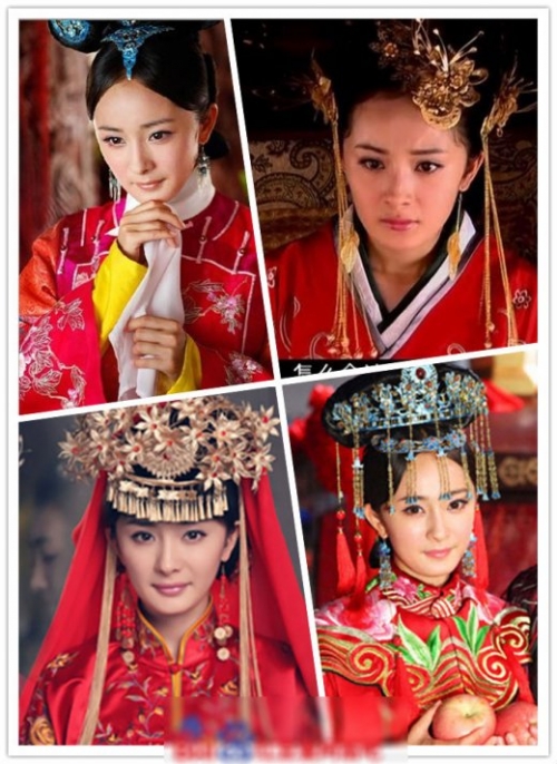 劉亦菲楊冪唐嫣女星古裝PK婚紗