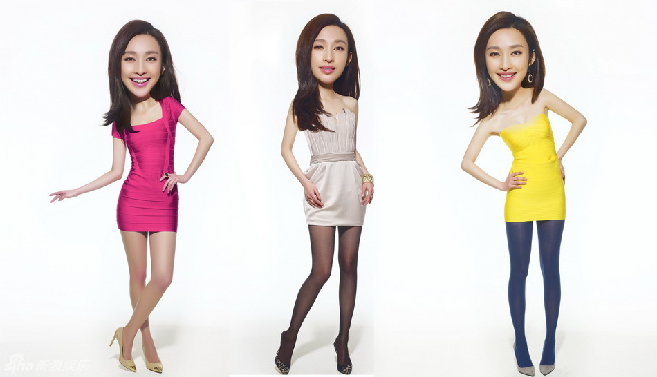 張儷拍搞怪大頭娃娃照