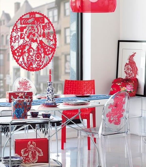 融入剪紙元素的各類家居陳設(shè)(1)