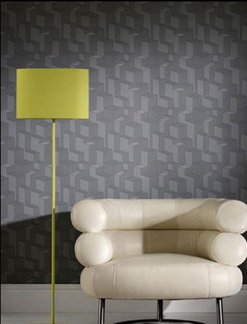 用抽象派壁紙裝扮經典現代家居