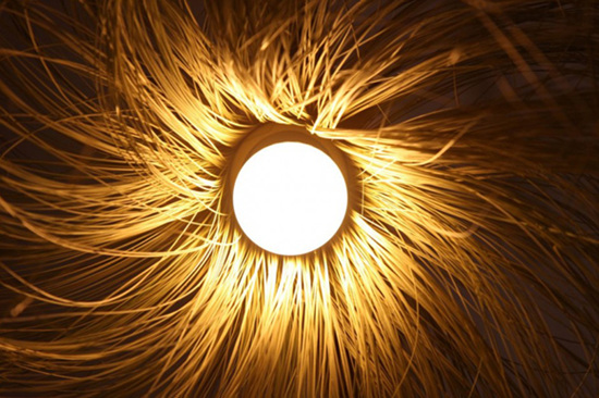 唯美燈具:竹子“旋”燈