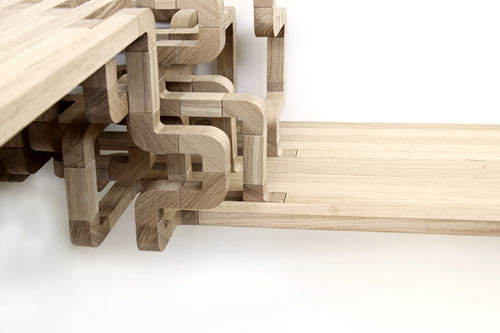 管道式彎曲的家具