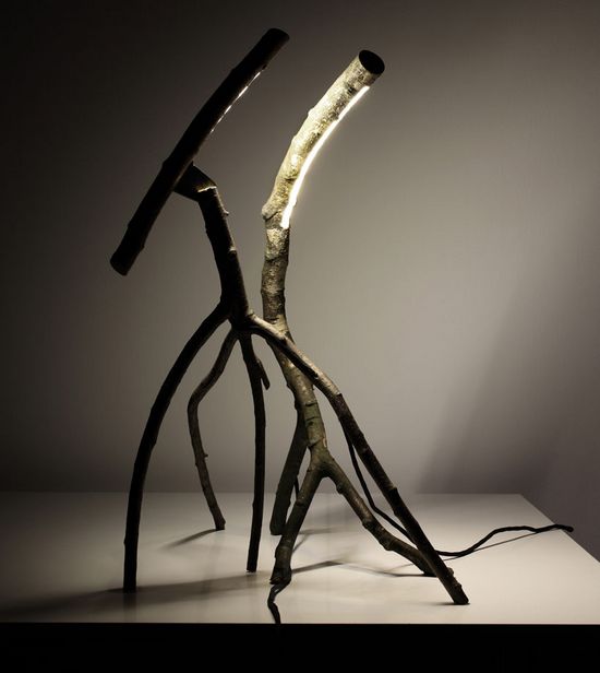 創意燈具:樹枝燈座