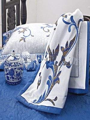 雨蘭“韻染青瓷”云毯 蘊(yùn)含古典青瓷文化