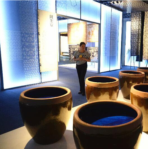 杭州舉辦傳統藍印花布藝術展