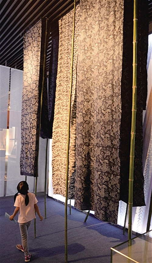 杭州舉辦傳統藍印花布藝術展